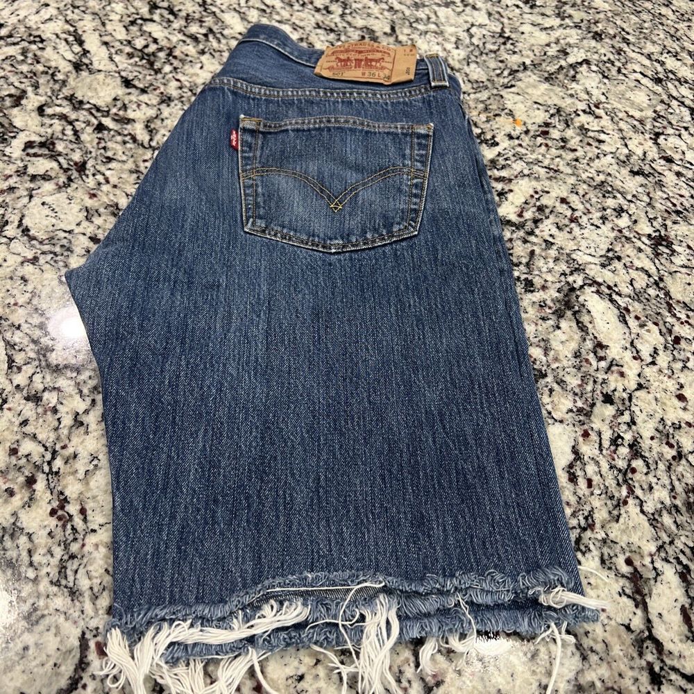 Levis 501 *Cut-Off Jean Shorts Mens 36"‎